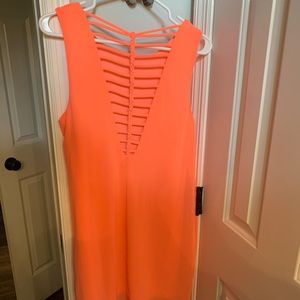 Neon orange/coral dress